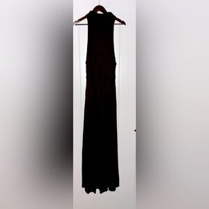 Free People Athea‎ Mock Neck Fitted Twisted Detail Side Maxi Dress Size XL Boho